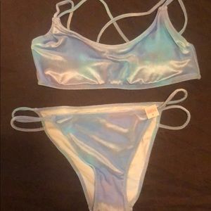 VS Pink Velvet Scoop top and bikini bottom